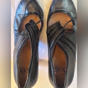 SÖFFT Women's Heels Silver/Black Leather Shoes 8WW